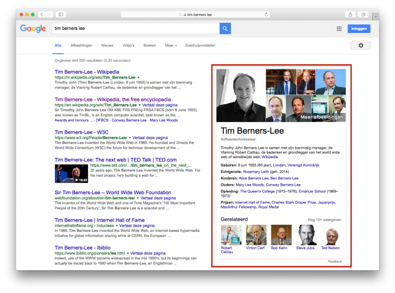 Google Search Knowledge Panel