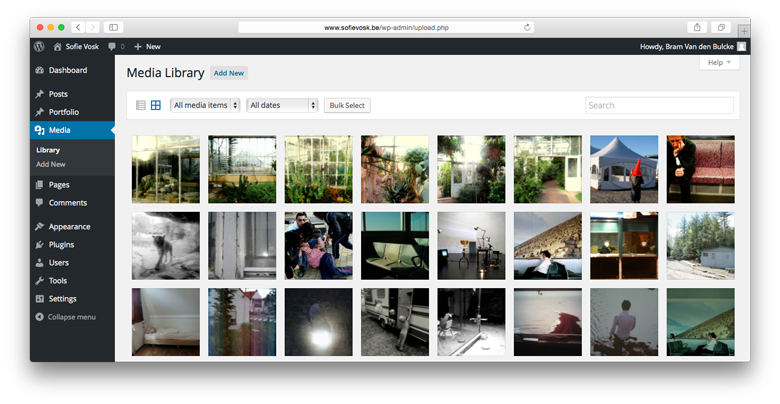WordPress admin